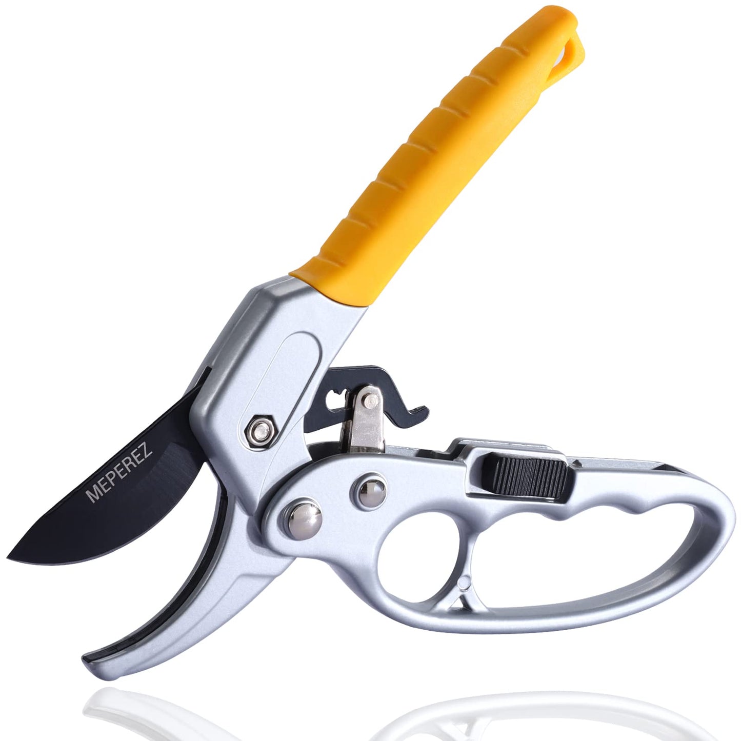MEPEREZ Premium German-Made Pruning Shears – Ergonomic, Heavy-Duty Hand Pruners Designed for Precision Cutting of Plants; Ideal for Gardeners and Individuals with Arthritis or Reduced Hand Strength