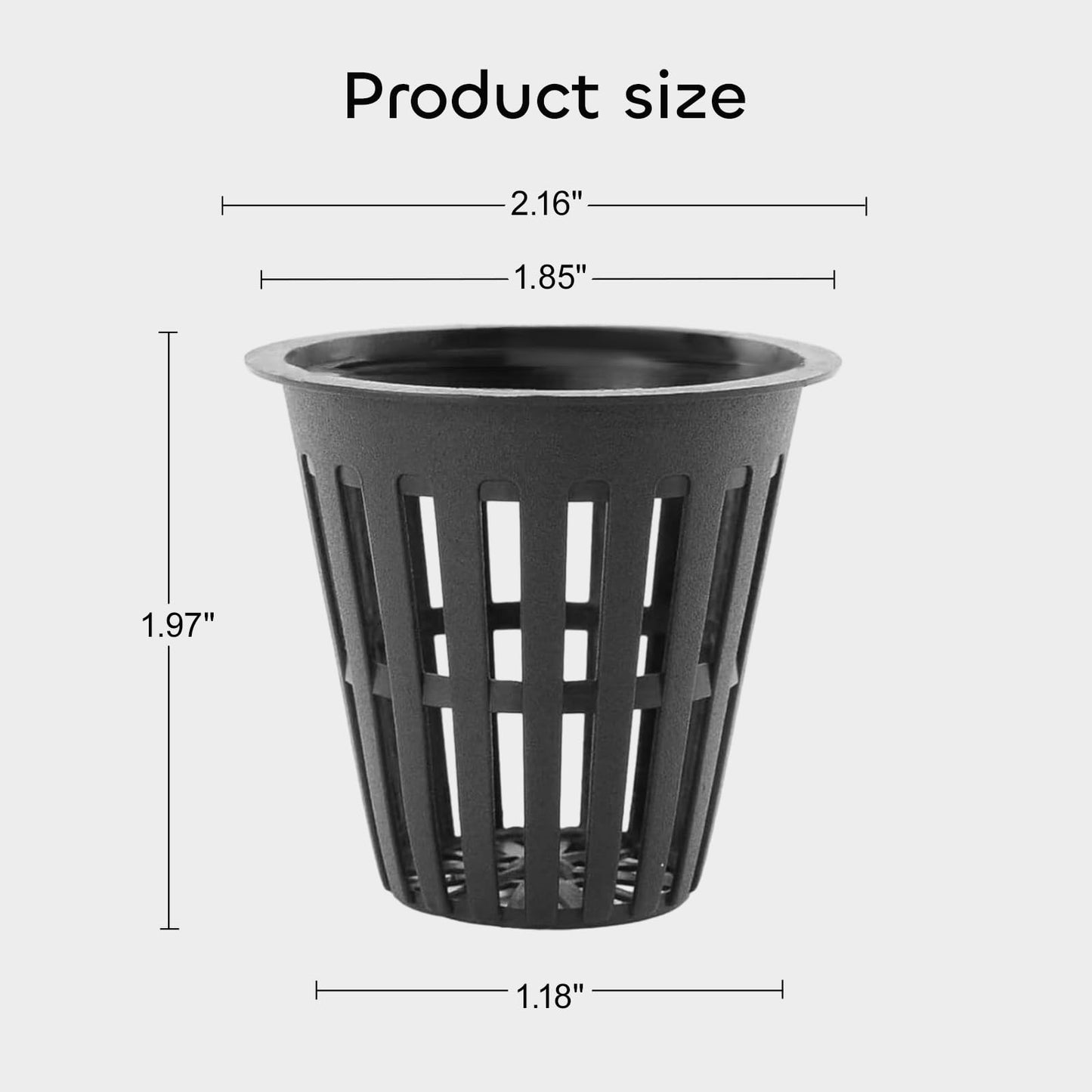 GROWNEER Net Pot for Hydroponics 100 Pcs 2 Inch Garden Slotted Mesh Net Cups, Heavy Duty Hydroponic Pots Supplies with 50Pcs Plant Labels, Planting Grow Basket for Indoor Outdoor Aquaponics Growing