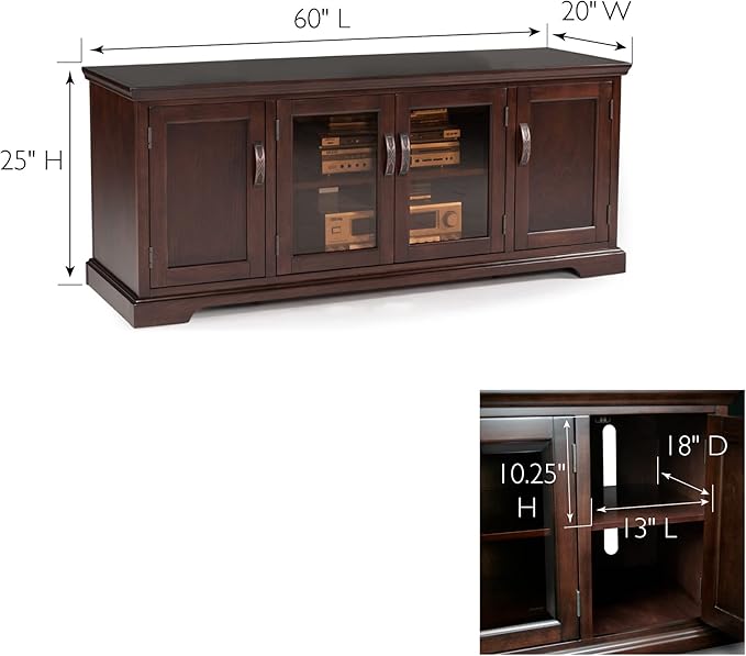 Leick Home 81360 Iverson Three Door TV Stand