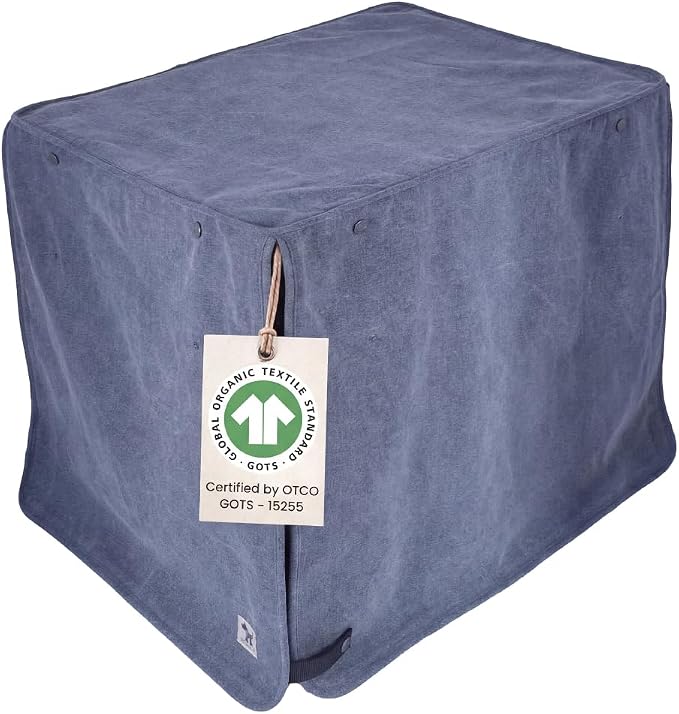 Molly Mutt Dragonstone Dog Crate Cover, GOTS-Certified 100% Organic Cotton Canvas Cover for Dog or Puppy Kennel and Cage, Washable, Free of Harmful Chemicals, XXX-Large, Fits 54"x37"x45" Crate