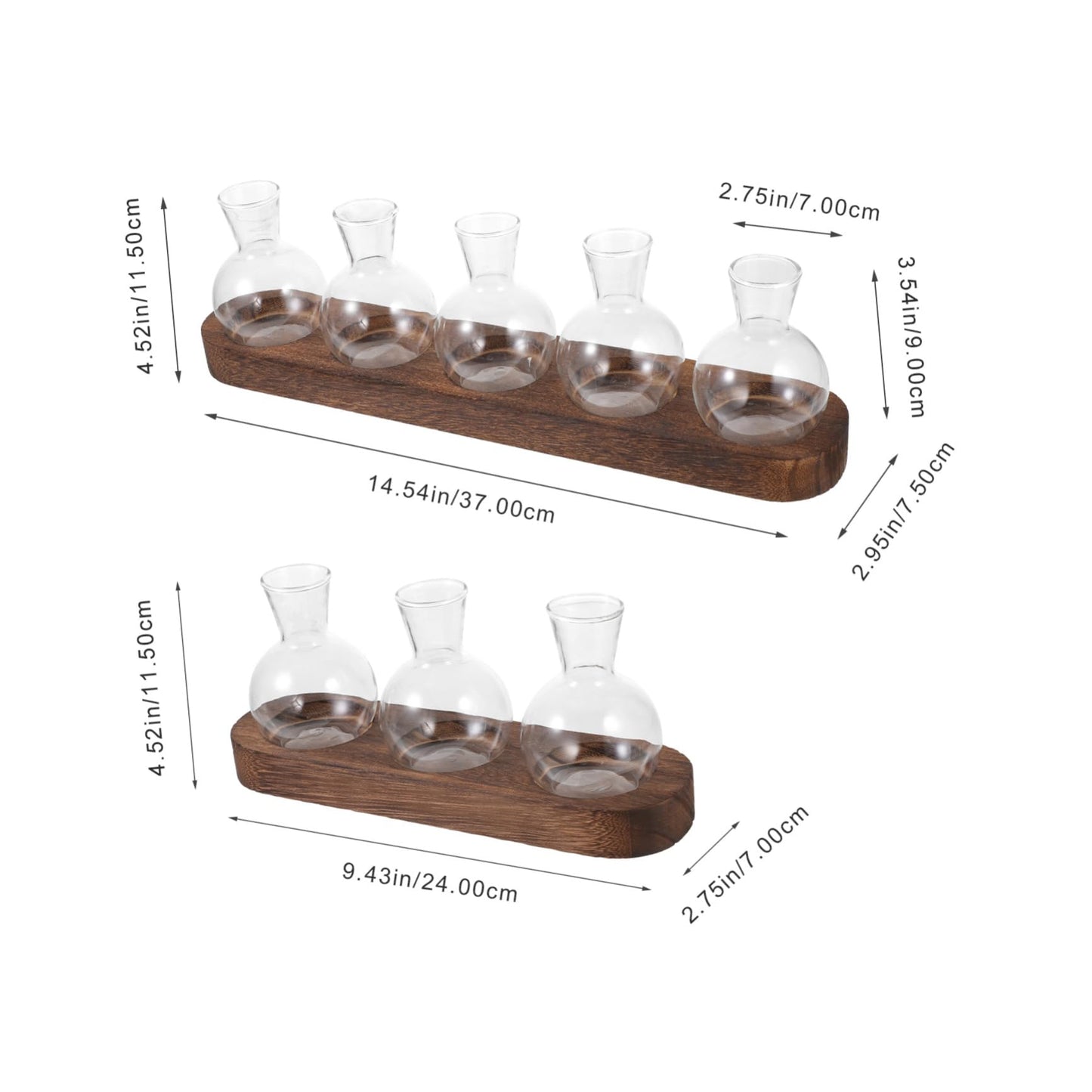 LIOOBO Modern Home Decor Glass Vase Pothos Plant Container Desktop Terrarium Bud Vase Centerpiece