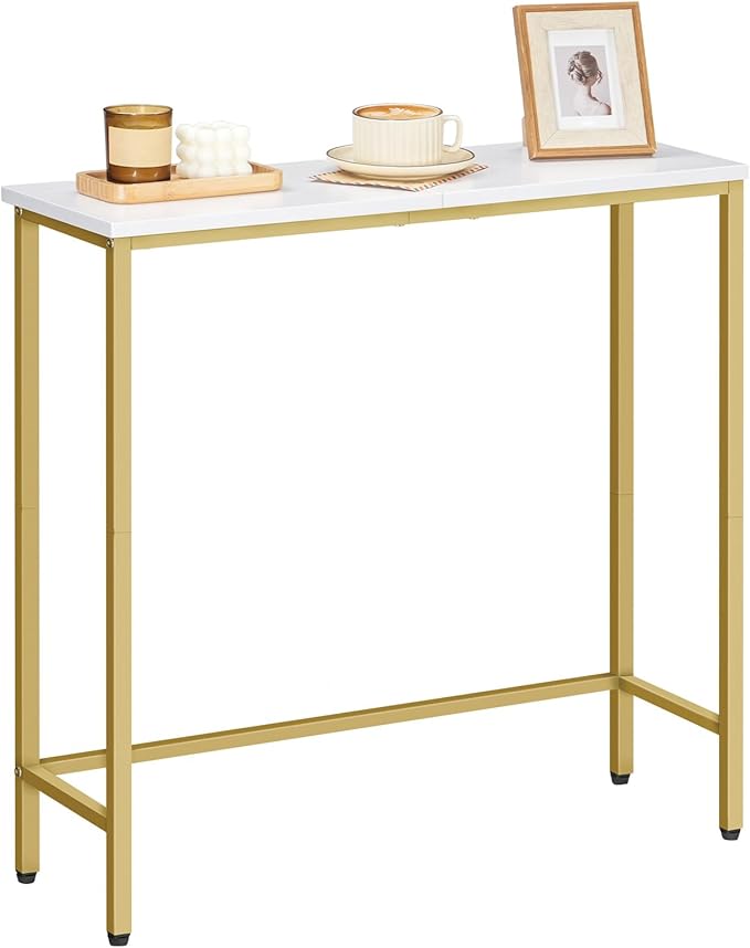 HOOBRO Narrow Console Table, 29.5" Small Entryway Table, Thin Sofa Table