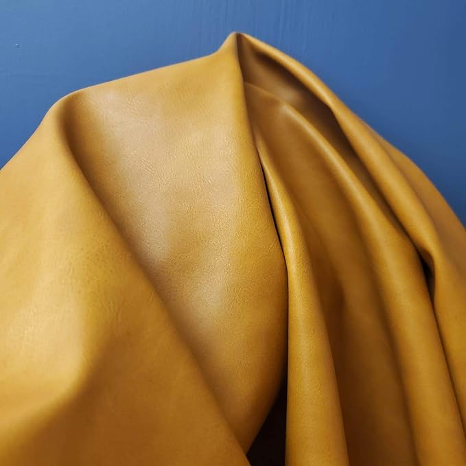 NAT Leathers | Caramel Light Tan Nude Beige Soft Faux Vegan Leather PU {Peta