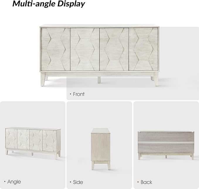 HULALA HOME Mid Century Sideboard Buffet Cabinet