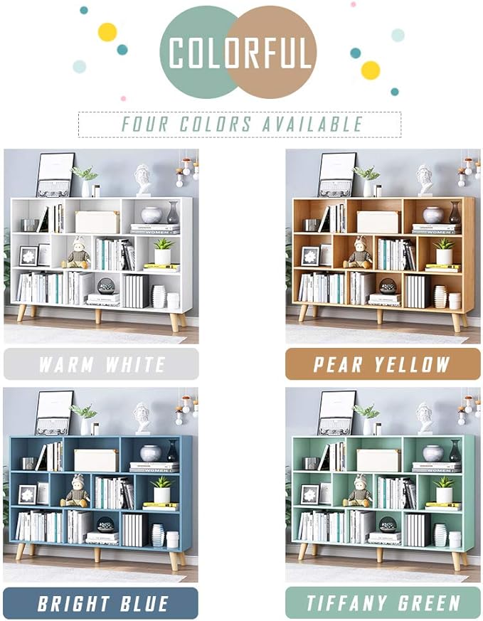 IOTXY Wooden Open Shelf Bookcase