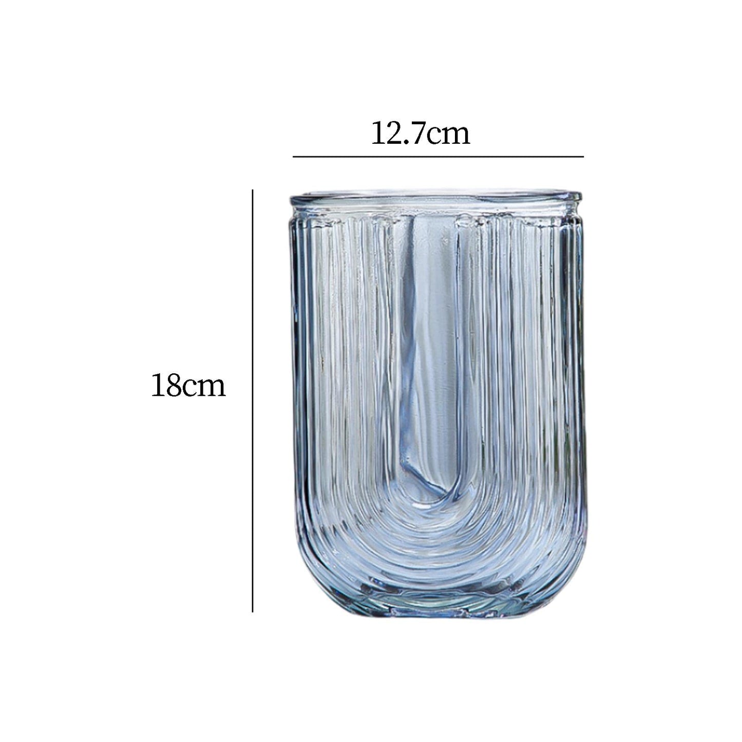 Duiaynke Glass Vase, Glass Ornament,Plant Vases Modern Terrarium Holder Display, for Dining Table Office Desktop Home Decor