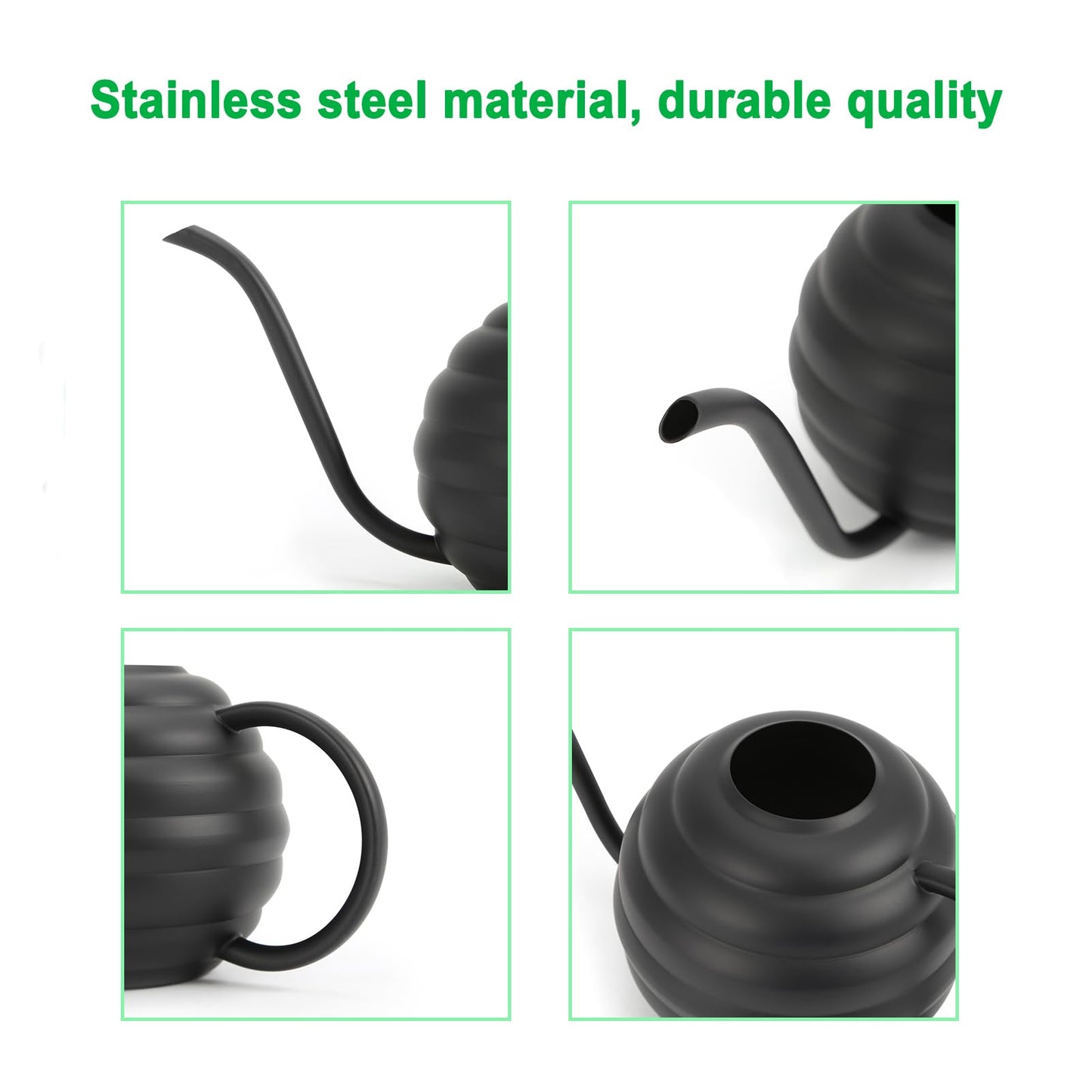 Lianshi Plant Watering Bottle, 400ml/14oz, Retro Style Watering Can, Matte, Frosted (Black)