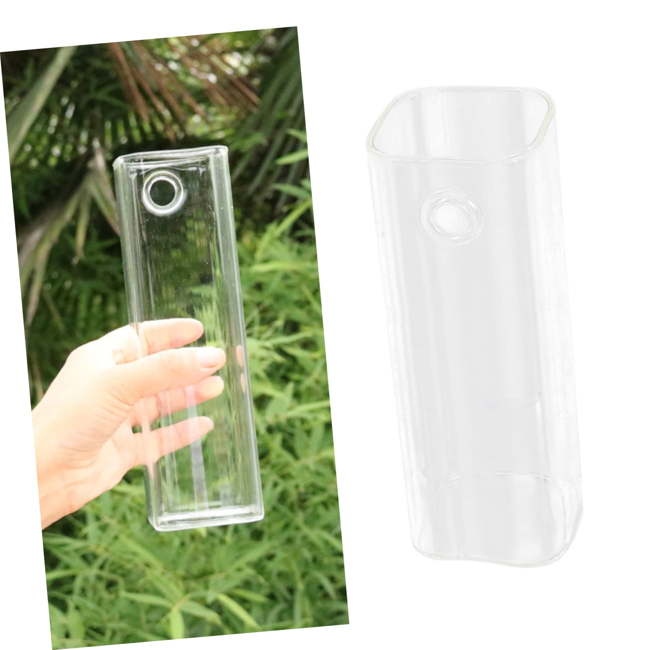 POPETPOP Creative Hanging Glass Vase for Wall Unique Terrarium Planter for Home Decor for Indoor Plants Living Room and Bedroom Aesthetics