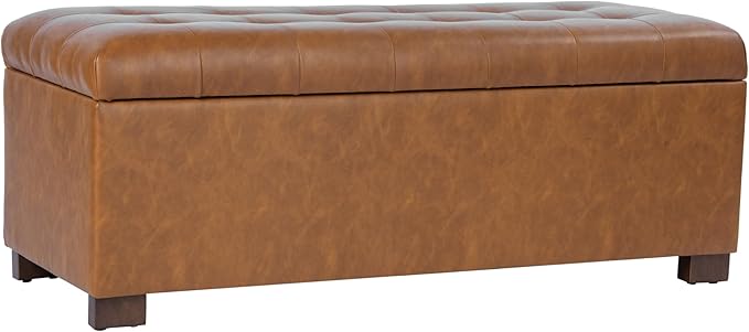 HomePop Large Tufted Storage Bench