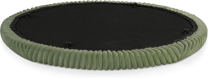 Furniture of America Lennox Modern Chenille 29-inch Round Storage Ottoman