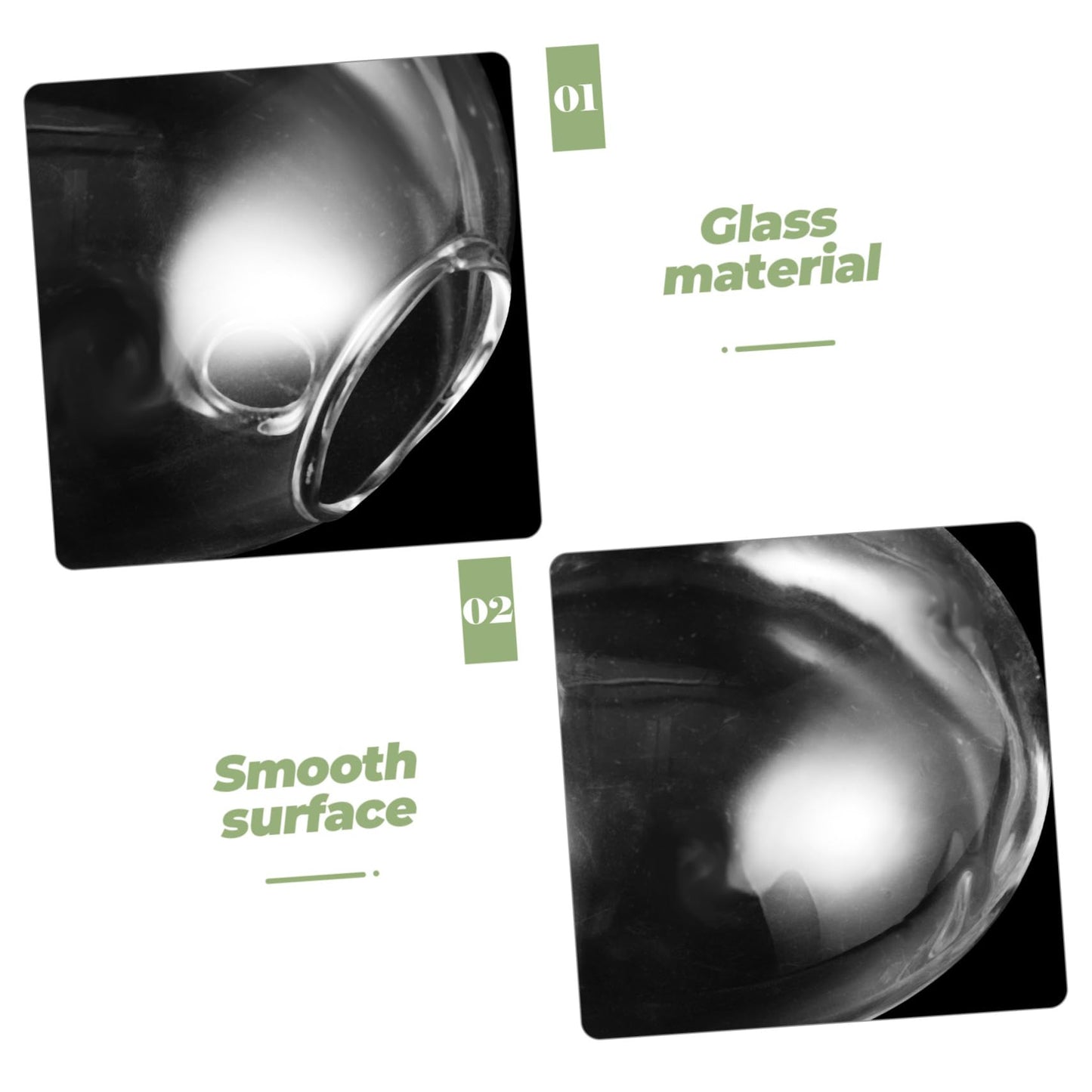 Zerodeko Transparent Glass Wall Hanging Planter Vase for Hydroponic Plants Space Saving Glass Terrarium Container for Indoor Home Decor Easy to Clean and Maintain Suitable for Small