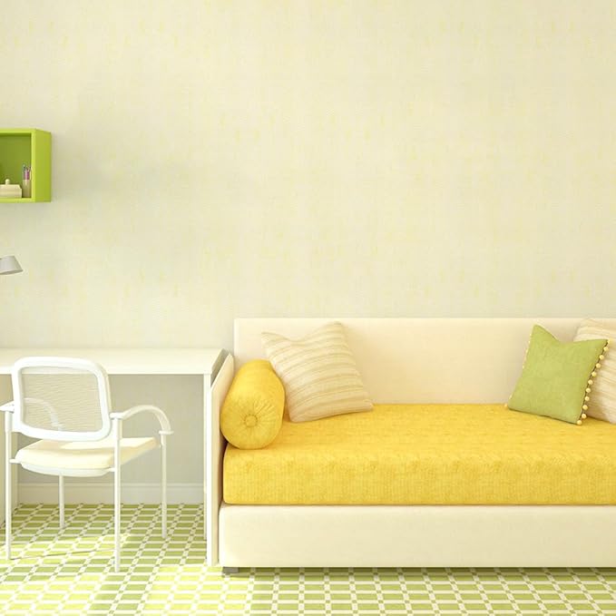 Grasscloth Peel and Stick Wallpaper Beige and Yellow Contact Paper 15.7inch x