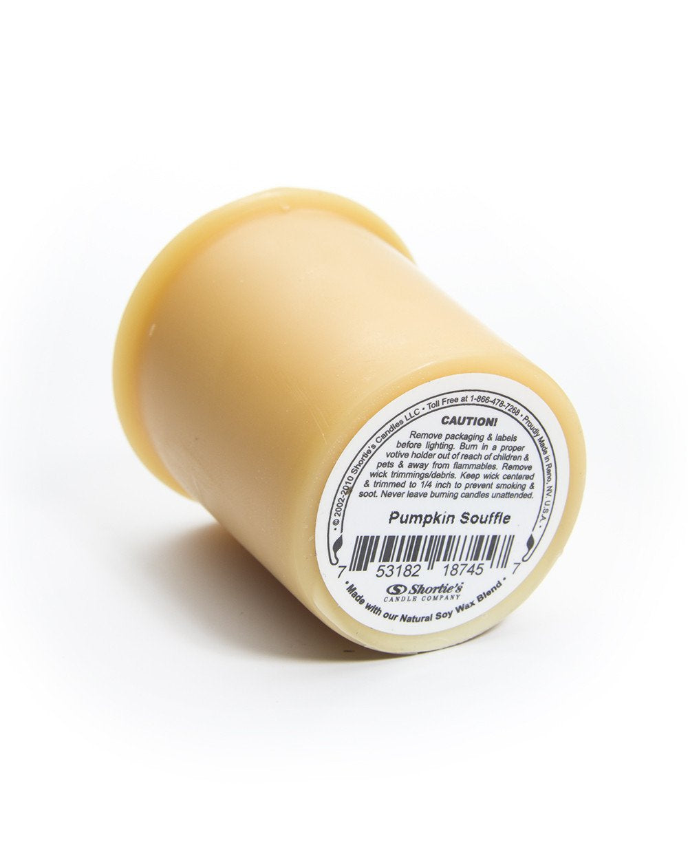 Pumpkin Souffle Soy Votive Candles - Scented with Natural Fragrance Oils - 6 Beige Natural Votive Candle Refills - Bakery & Food Collection