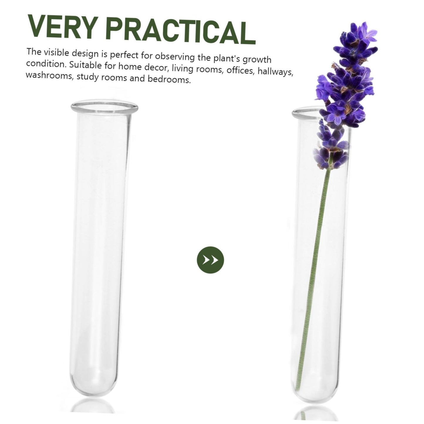 KESYOO 4pcs Floral Tubes for Water Plants Glass Test Tube Vases Hydroponic Garden Plant Cuttings Home Decor
