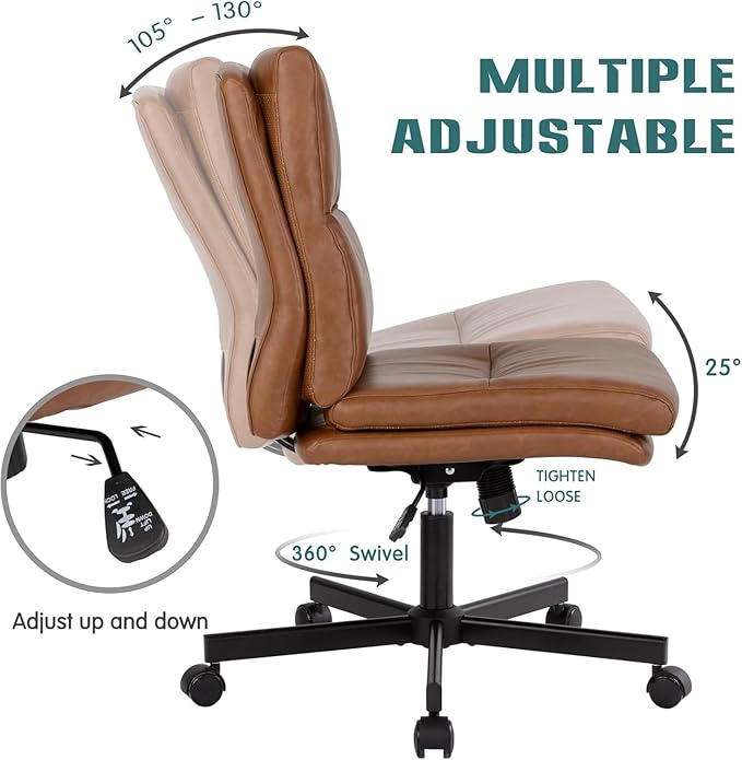 LUCKWIND Armless Office Desk Chair