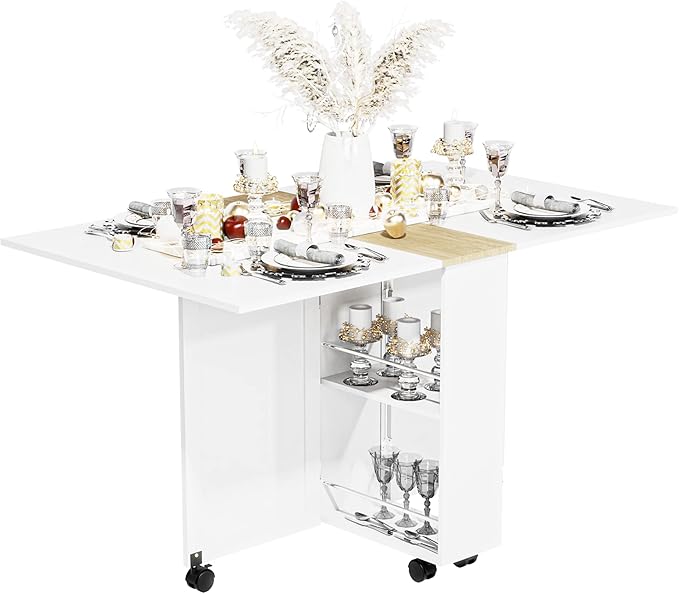 3imothrix Folding Dining Table, Small Dining Table, Space Saving Dining Table