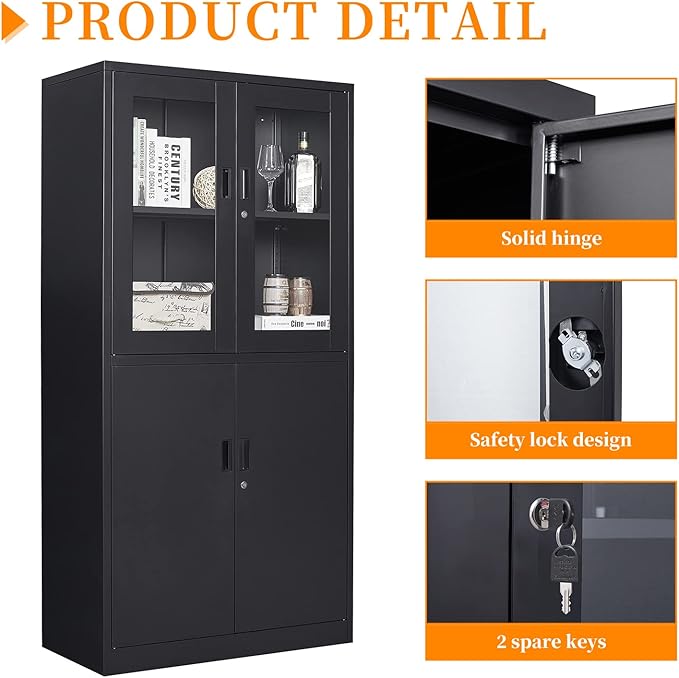 Black Metal Storage Cabinet