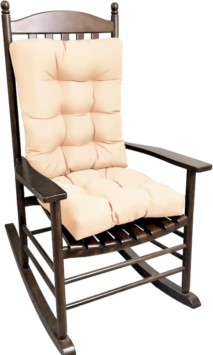 Chair Cushion Set for Rocking Chair, Rocking Chair Cushion, Overstuffed Seat