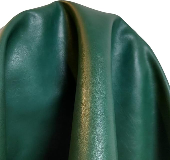 Soft Faux Vegan PU Nappa Leather Fabric by the Yard Synthetic Pleather 0.9 mm