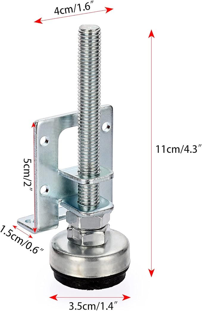 OwnMy 4 Packs Heavy Duty Adjustable Furniture Leveling Feets L Shaped Furniture