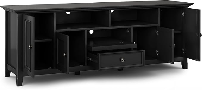 SIMPLIHOME Amherst TV Stand and Bookcase Bundle