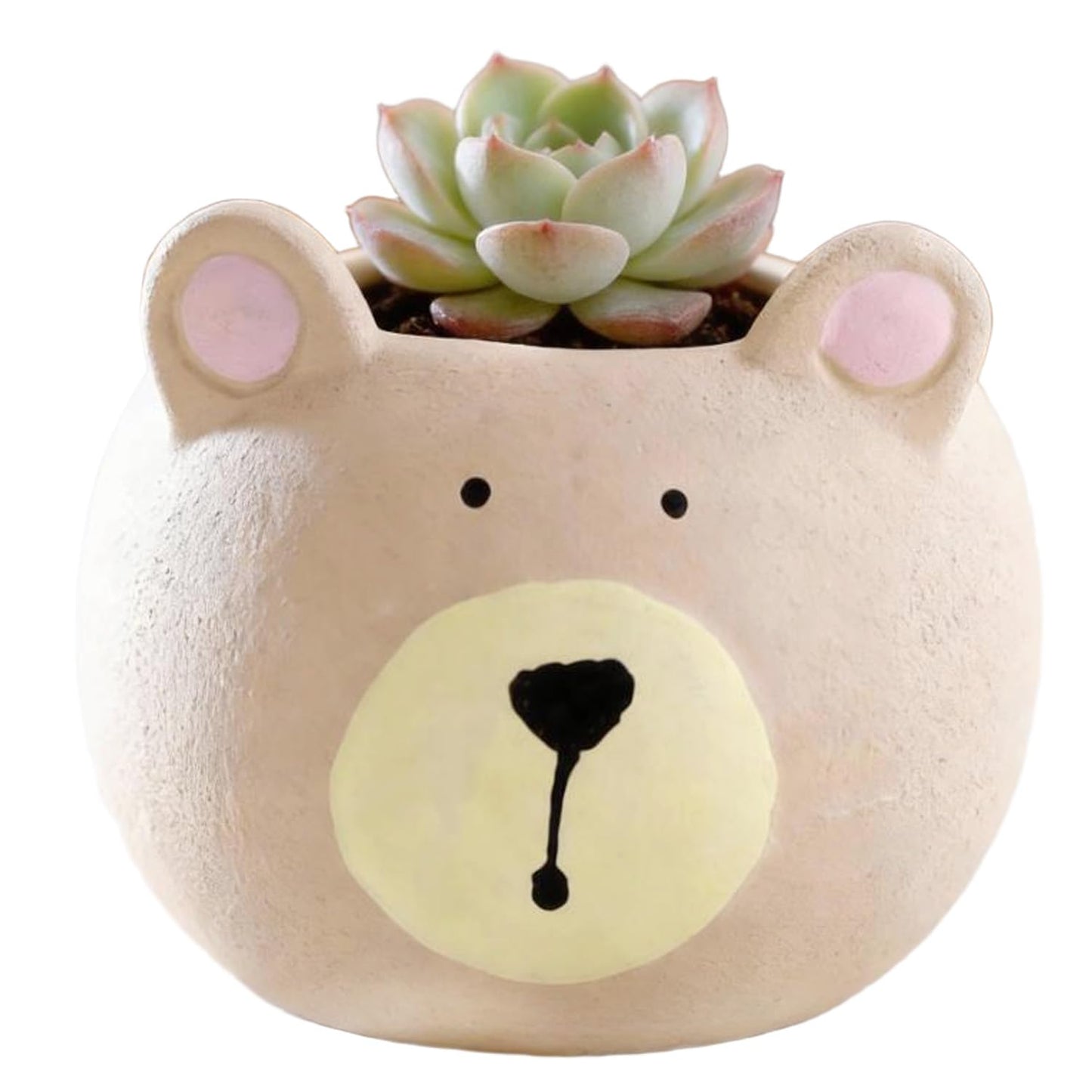 SYASDZHO Cute Bear Planter Animal Planters Ceramic Succulent Pots with Drainage Funny Vase Gift for Plant Lovers Flower Pot for Home Garden Office Desktop Decoration - Plants Not Included