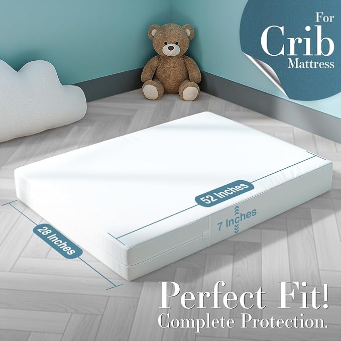 Utopia Bedding Mattress Protector Zippered Crib Size, 100% Waterproof Bed Bug