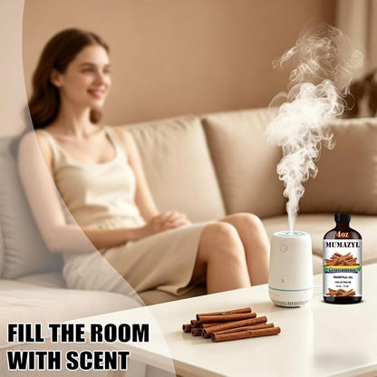Cinnamon Essential Oil, Cinnamon Oil 4 Fl Oz 120ML for Diffuser Humidifier Yoga Cleaning DIY Candle Soap Making MUMAZYL Essential Oils