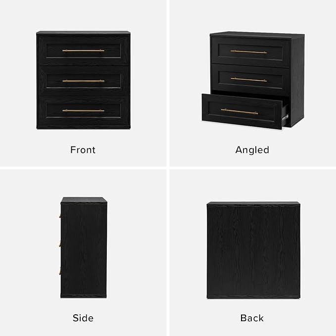 mopio Blake 3 Drawer Dresser for Bedroom, Chest of Drawers, Wood Dresser