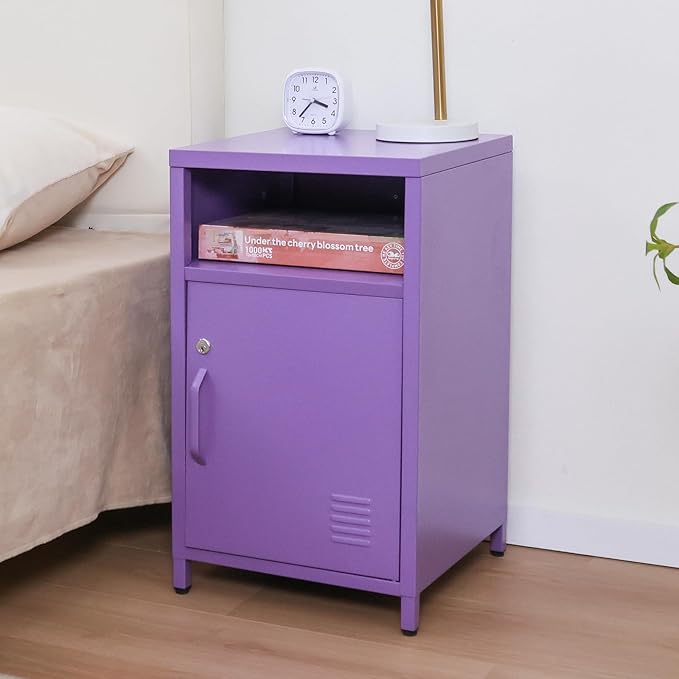 ALBAD Compact Metal Nightstand