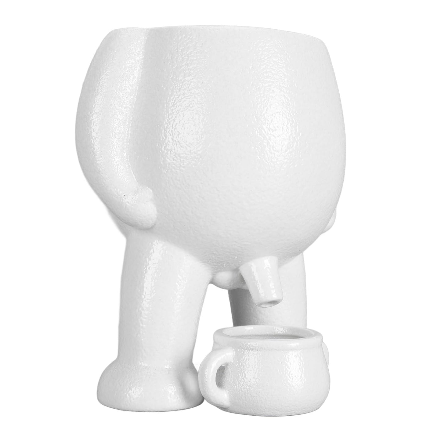 CHICIRIS Ceramic Flower Pot, Unique Little Man Decor Planter, Ceramic Plant Pot for Office Desk, Home Decoration, Unique Desk Accessory, Gift for Home and Office Decor