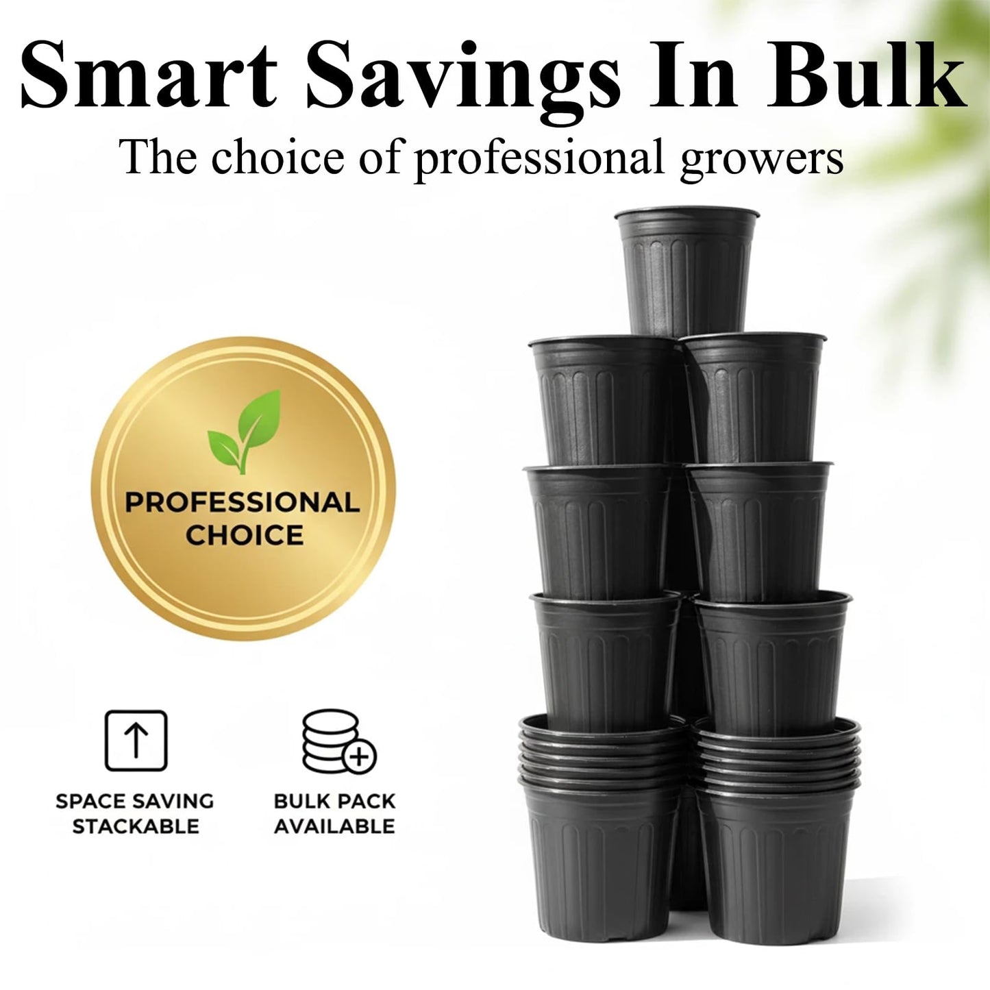 Tulpeed 25 Pack 3 Gallon Flexible Plant Nursery Pots Plastic Seedling Starting Pots with Drainage Holes Soft Flower Pots Plant Container with Plant Labels, Black