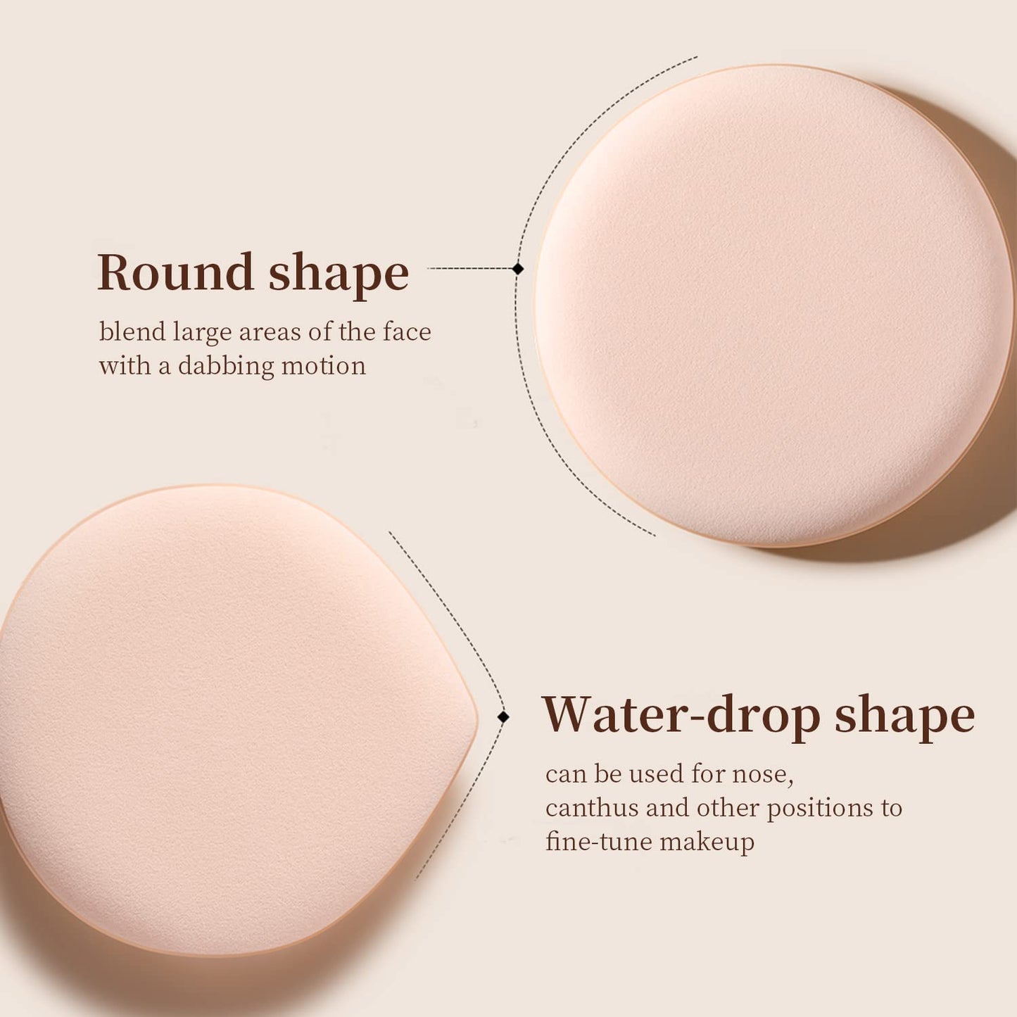 MOHOPE 8Pcs Air Cushion Makeup Sponges for Foundation with Portable Box | Latex-Free Blending Sponge for Liquid, Cream, Foundation and Powder | Round Powder Puff | Mix