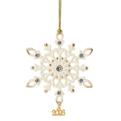 Lenox 898581 2026 Gemmed Snowflake Ornament