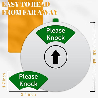Office Door Sign, Do Not Disturb/Out of Office/In a Meeting/Please Knock, Rotating Door Privacy Sign-6 Inch, Silver
