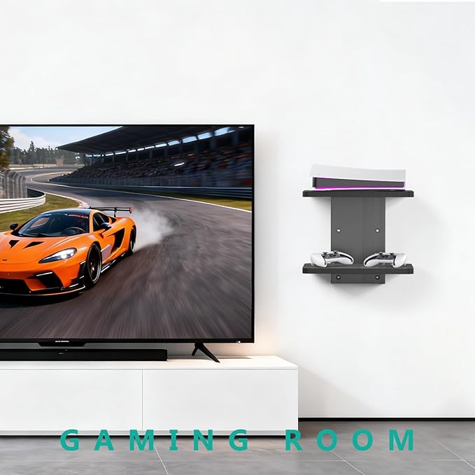 WALI Floating TV Shelf, 2 Tier Projector Shelf