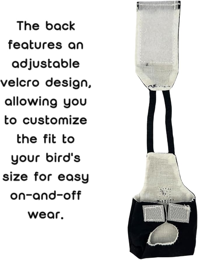 Bird Diaper Flight Suit, Cute Cosplay Parrot Clothes, Easy-to-Wear Washable Nappy, Durable Metal Ring Harness for Cockatiel, Conure, African Grey, Parakeet Outdoor Flying (Without Leash,XS)