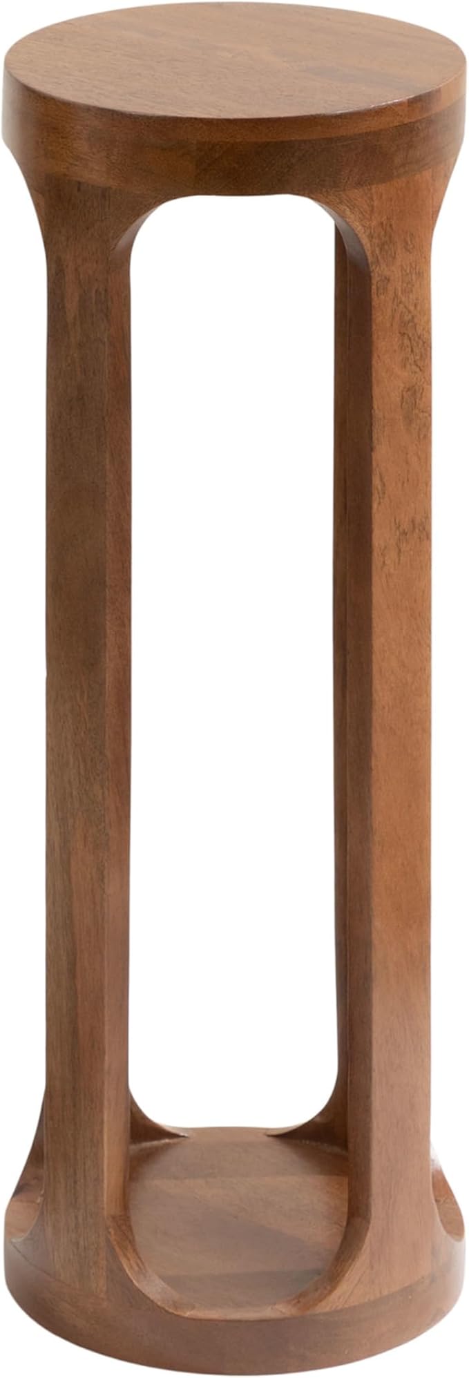 Kate and Laurel Dahl Wooden Round Drink Table; 8 x 23; Walnut Brown;