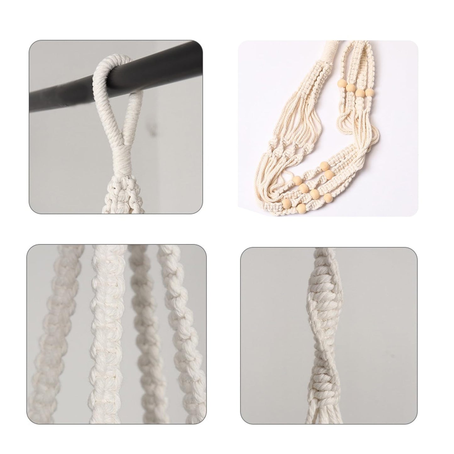 BLEAFLUV Hanging Planters with Macrame Plant Hangers for Indoor Outdoor Plants, 3 Set Hanging Baskets Flower Pots Holders 35''/27''/21'', Self-Watering Pots 7''/6''/5.5'', Boho Home Decor, Green