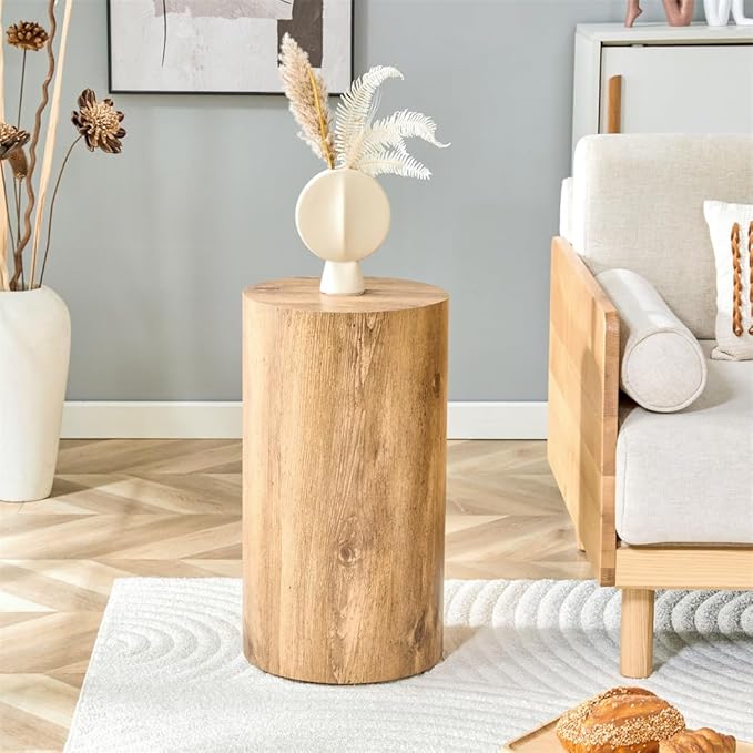 Round Side Table, End Table Living Room Table, Sofa Couch Bedside Table