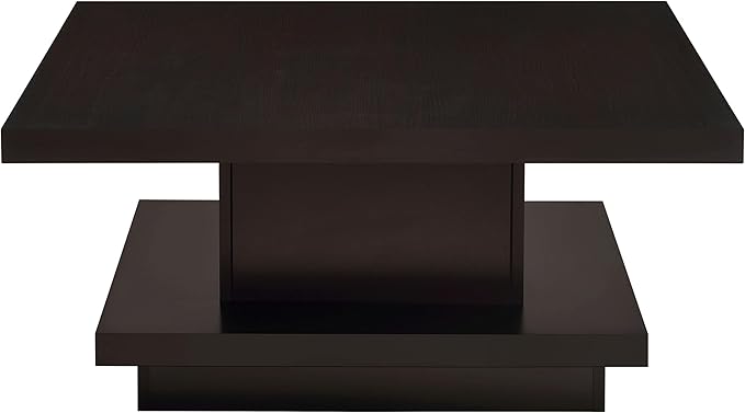 Modern Square Coffee Table 36 in, Wood Living Room Center Table