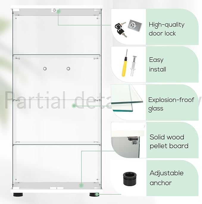 FANYUSHOW Glass Display Cabinet