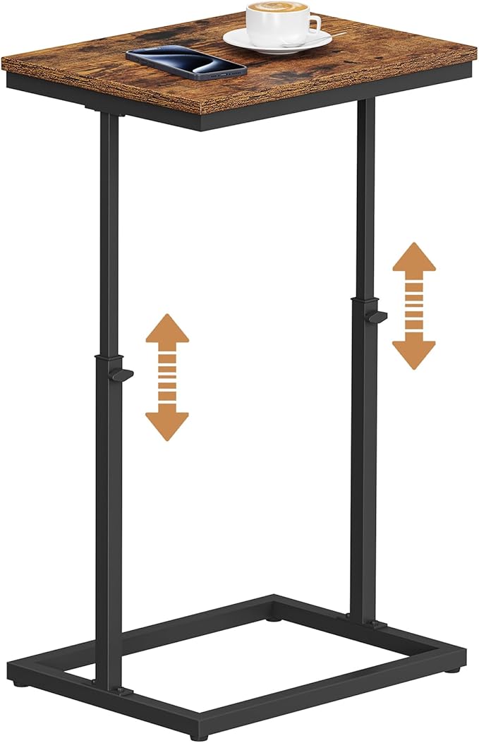 TUTOTAK End Table, Side Table, Tall Couch Table, Sofa Table, Living Room