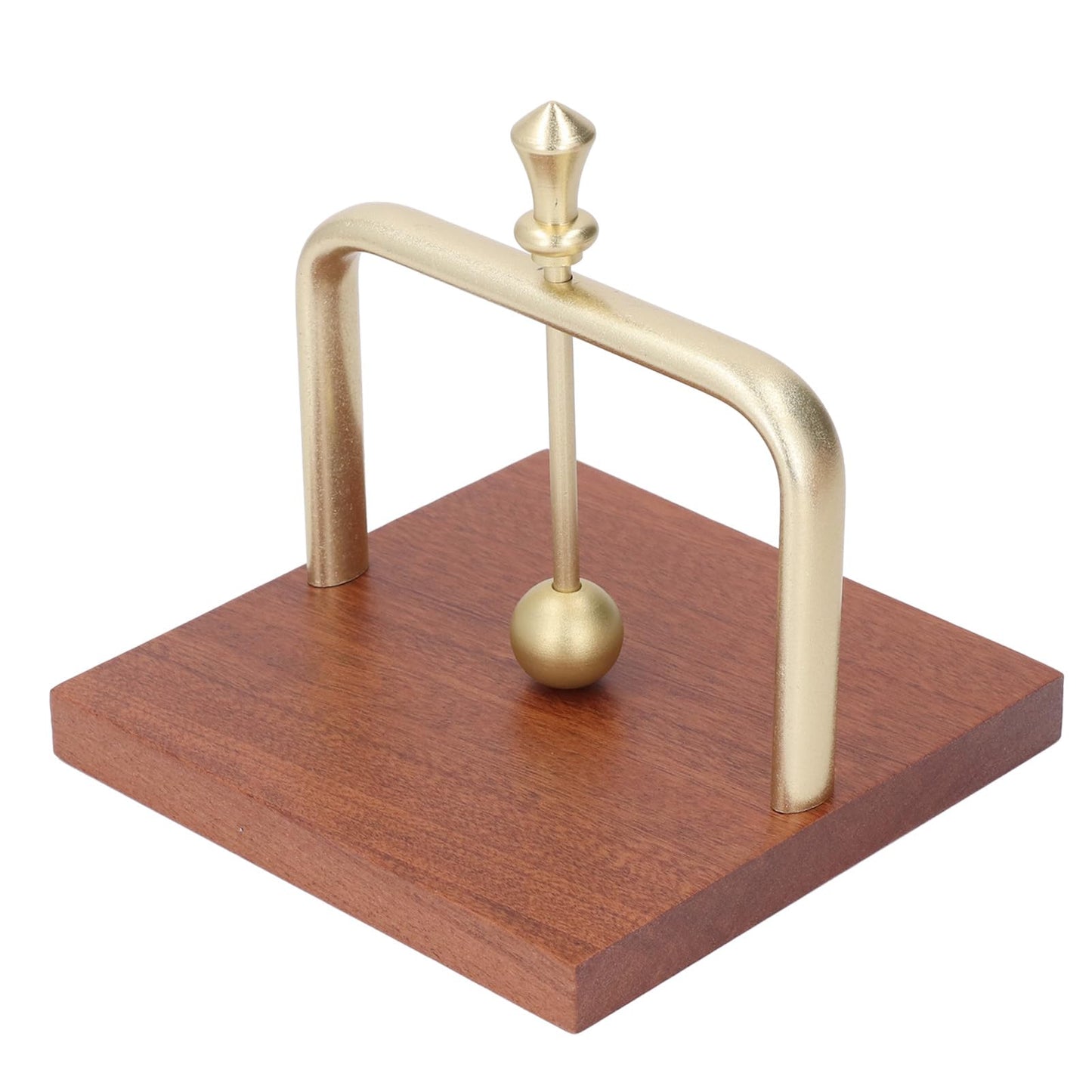 Wood Napkin Holder for Table, Square Tabletop Napkin Dispenser with Metal Lifting Ball, Desktop Tissue Holder for Home, Kitchen, Office, Restaurant, Hotel, Bar (Gold)