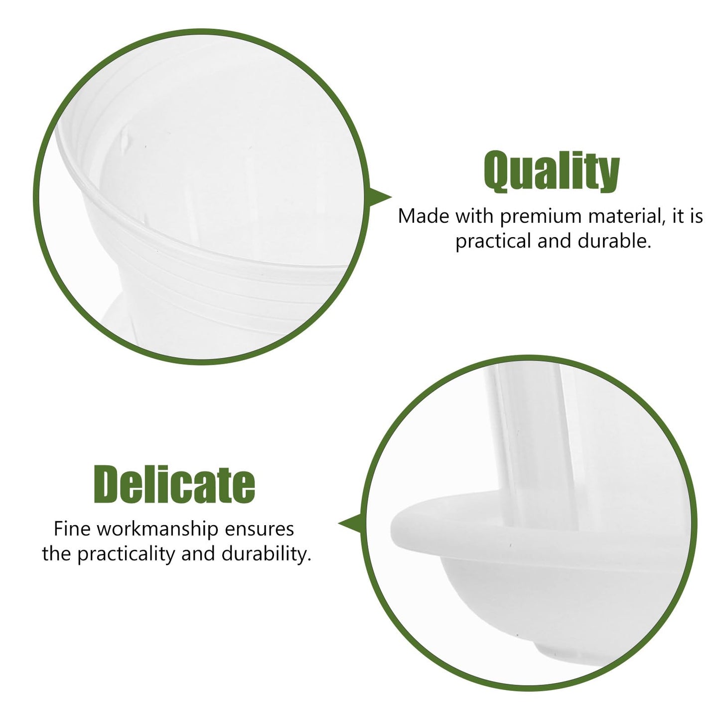 Toddmomy Transparent Plastic Flower Pot with Vent Holes and Tray 6.37X6.37X5.11 Inch Clear Planter for Indoor Gardening Orchid Bonsai and Nursery Use
