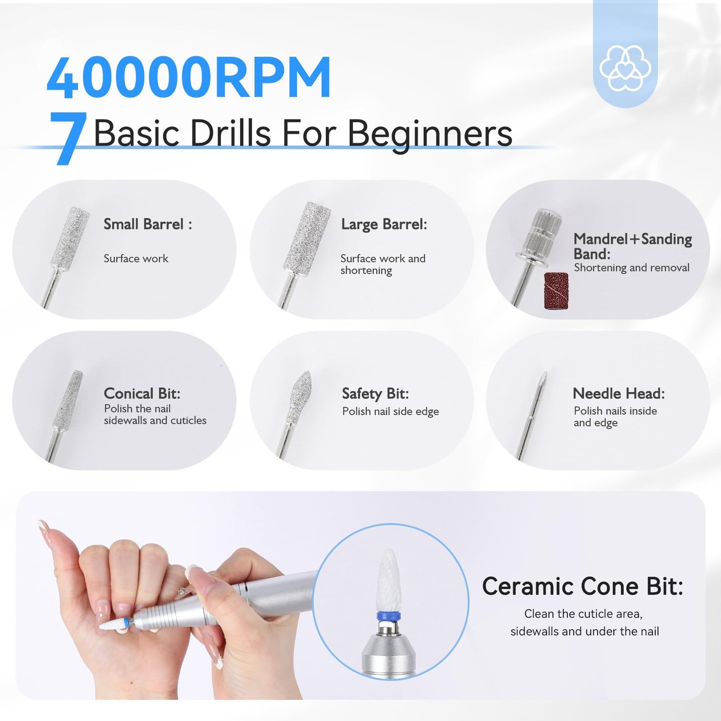 SAVILAND Electric Nail Drill Professional: 40000RPM Upgrad Nail Drill Kit 2025 Beautiful Gradient Sunset Color Scheme Nail D rill Machine Portable Nail File & Buffers Salon Use Manicure Pedicure
