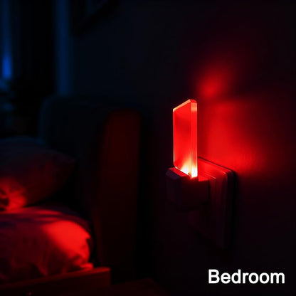 Red Night Lights Plug in 2 Pack, 0.5W Red Light Night Light with Dusk to Dawn Sensor, Auto On/Off LED Night Light Plug into Wall Pefect for Babyroom, Bedroom, Bathroom