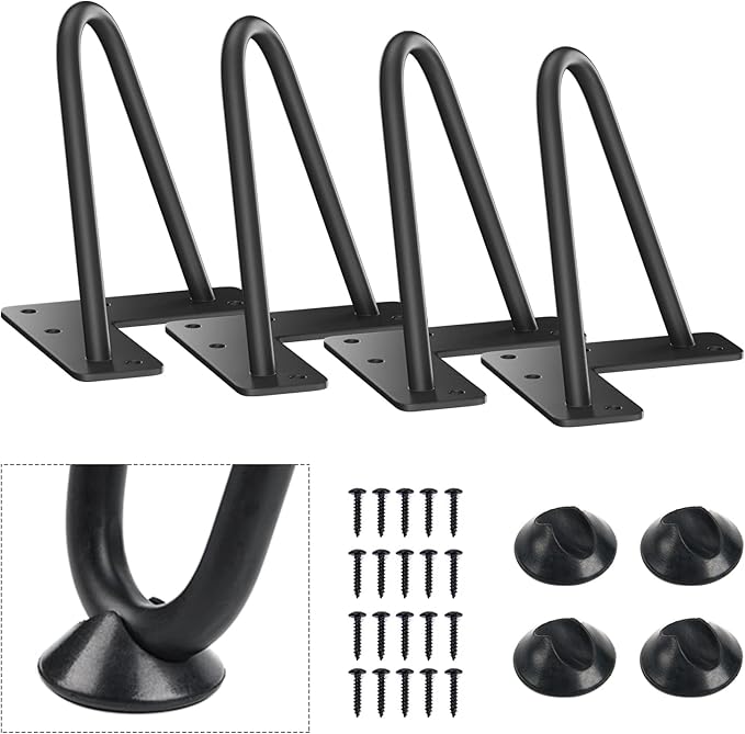 SMARTSTANDARD 7 Inch Heavy Duty Hairpin Furniture Legs, Metal Home DIY Projects