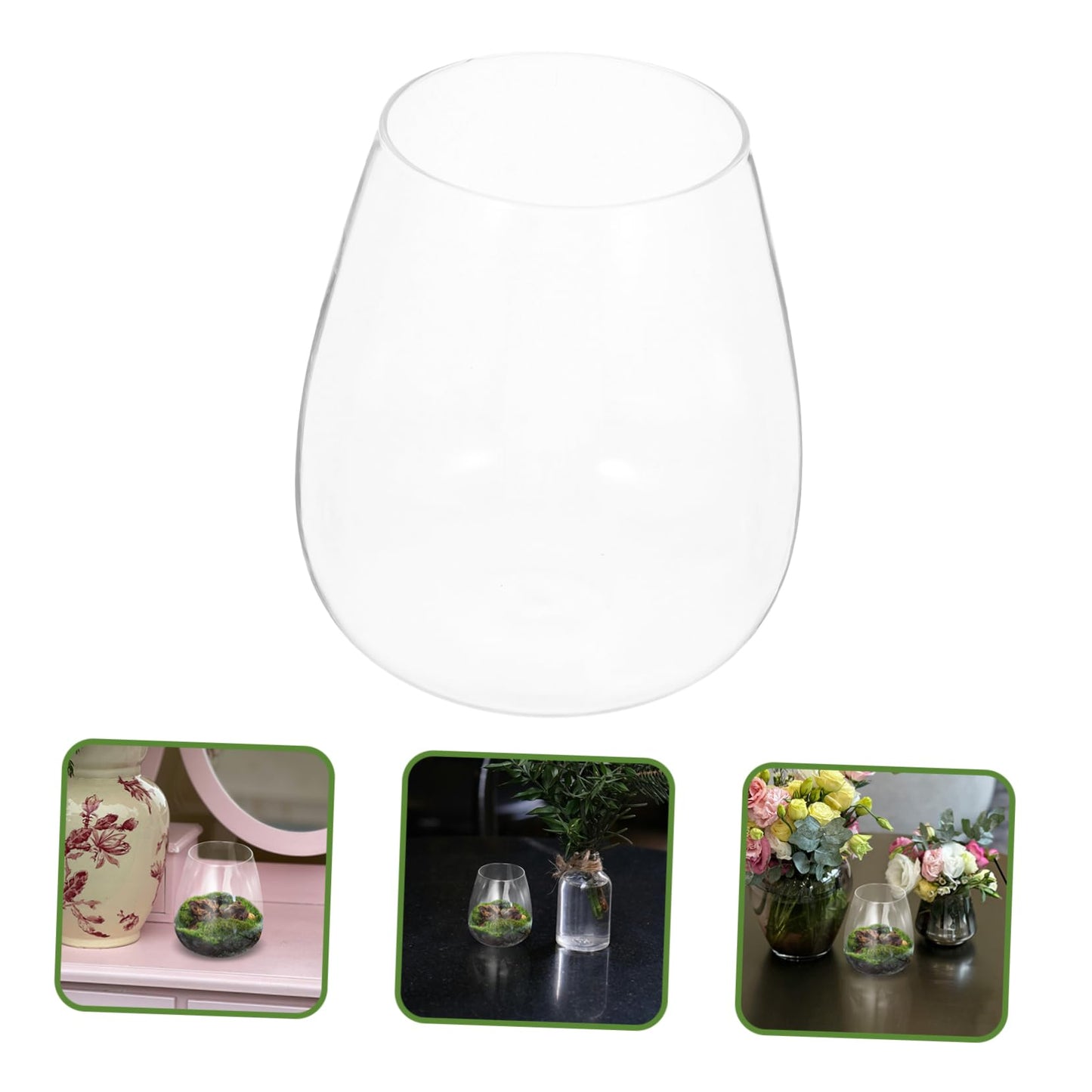 Abaodam Glass Terrarium Bottle for Home Decor Unique Hydroponic Vase for Air Plants Elegant Miniature Garden Centerpiece for Weddings and Parties Sustainable Glass Design