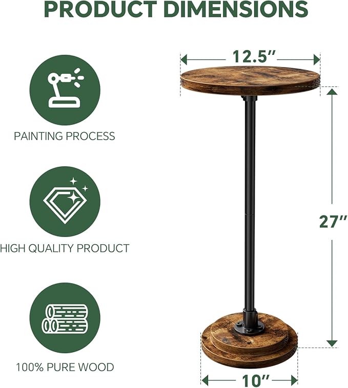 Simple Trending Small Side Table, Round Drink Table, Sofa End Table